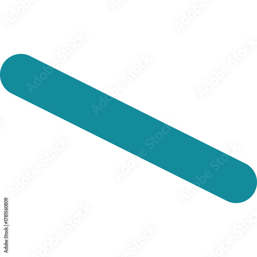 Free Download Teal colored rounded rectangle abstract shape on a white background with no people or animals present and no visible defects. - GFXLoad
