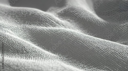 White Fabric Texture Close-Up