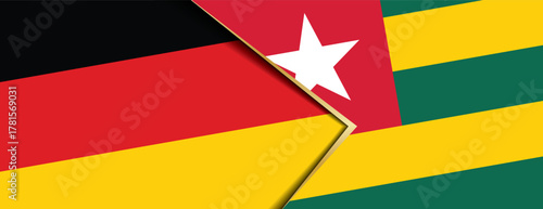 Germany and Togo flags crossing concept for international political and economic relations