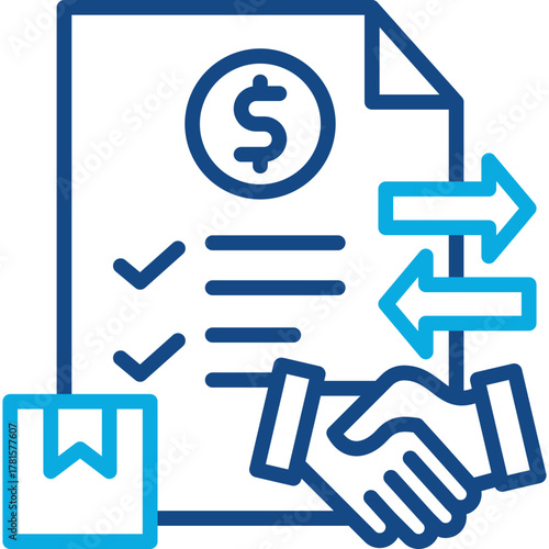 Trade Document line color icon