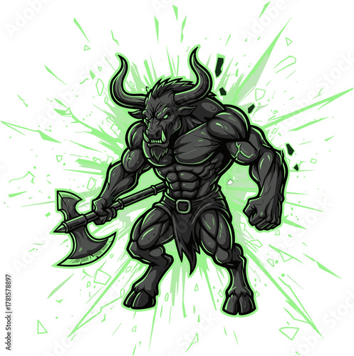 Minotauro Elétrico - Fundo Neutro