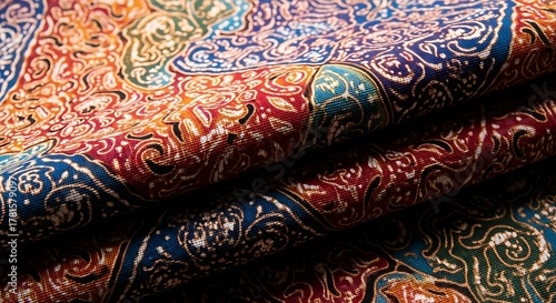 Colorful Fabric Stack Close-up