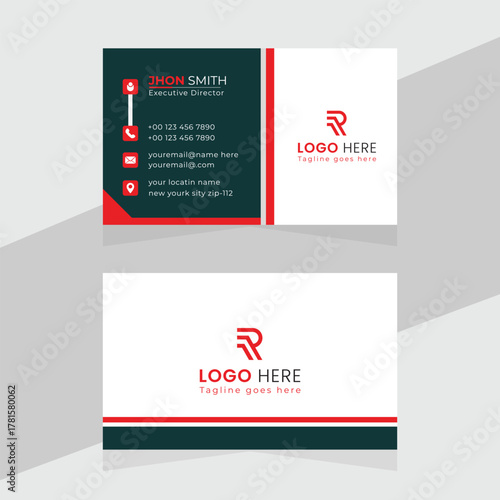 Corporate modern business card design template