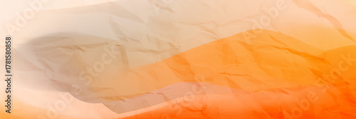 Orange Gradient Crumpled Paper Texture Background