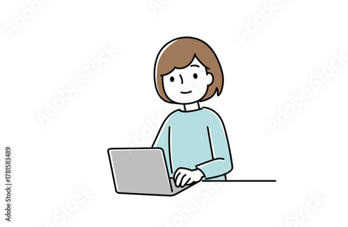 パソコンで仕事をする女性