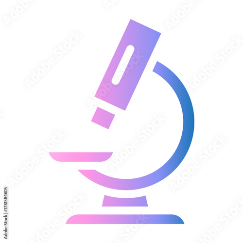 Gradient color icon of microscope representing curiosity and science