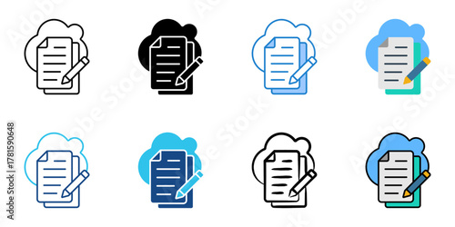 academy icon set multiple style collection 
