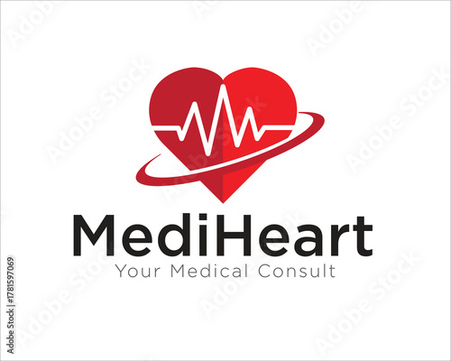 medical hearth logo designs for health service