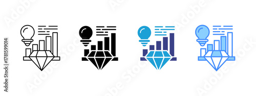 Creation icon set multiple style collection