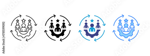 Customer  icon set multiple style collection