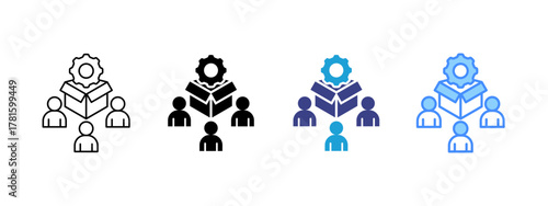 Product Management Collection icon set multiple style collection