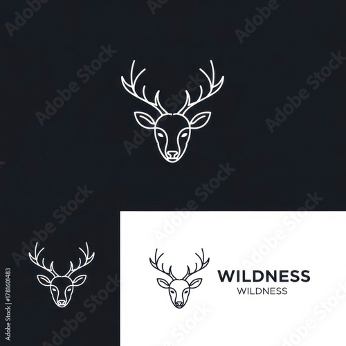 Elegant Deer Head Logo Design for Wilderness Brand Identity.