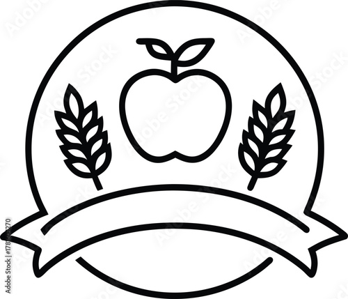 Farm to Table Food Line Art Transparent Background