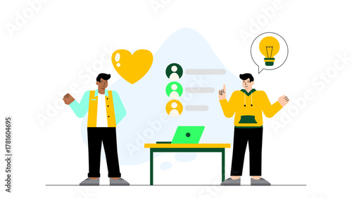 Diversity and Equality in Workplace Flat Vector Illustration