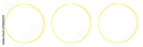 Hand drawn circle line sketch set. Circular vector image. Vector brush strokes circles of paint on white background, doodle round circles for message note mark