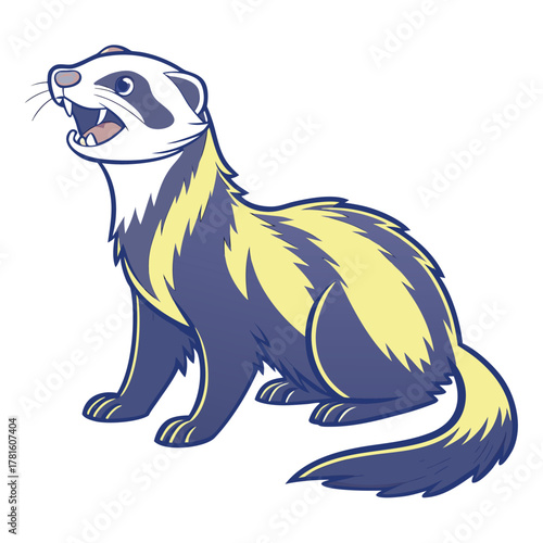 Ferret Color Vector Illustration