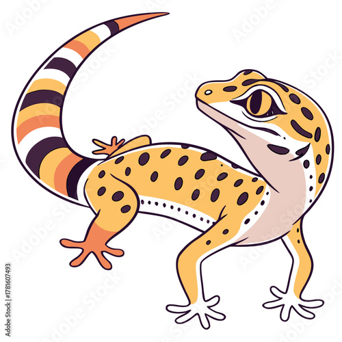 Leopard Gecko Color Vector