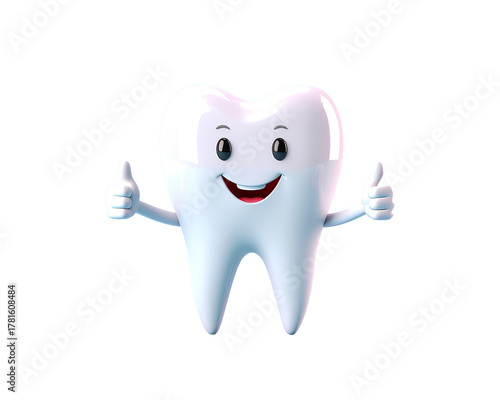 tooth with toothbrush