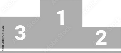 A simple gray winners podium icon for first second and third place.