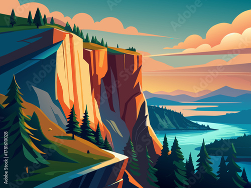 cliff illustration
