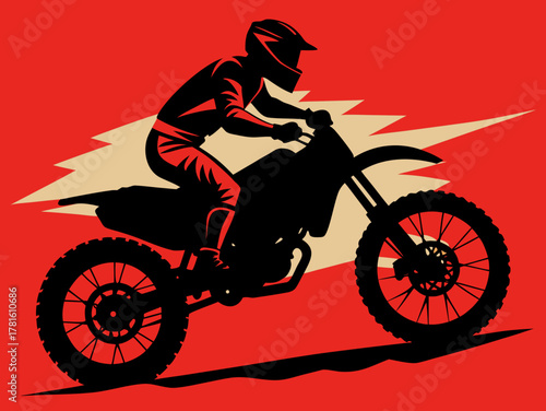 motocross rider silhouette