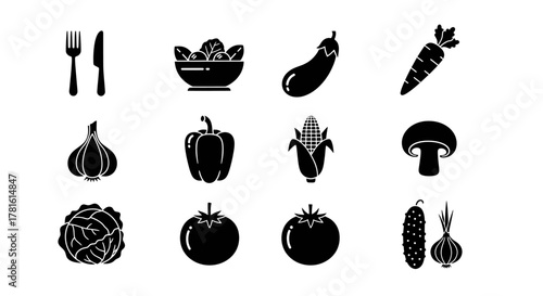 Collection of fresh vegetables and fruits isolated on white background for healthy eating