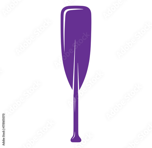 Purple paddling oar illustration for watersports or nautical related designs and concepts