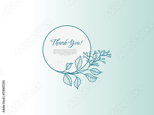 Best thank you note cards vector design with floral abstract decoration digital greeting template suitable for invitations posters weddings festive creative illustration