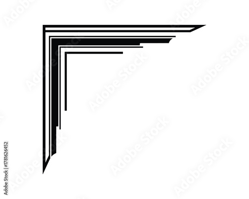 Abstract corner decoration design element for graphic design