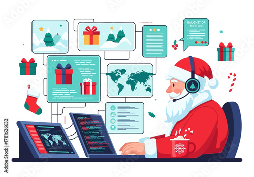 Santas Tech Support Christmas Logistics and Global Operations.