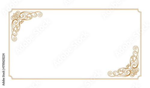 Decorative certificate border with ornate corner scrolls