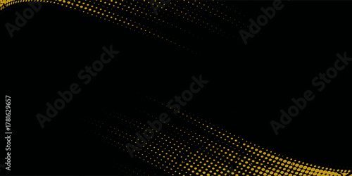 Yellow and black backdrop with dot halftone pattern element. Abstract brush grunge background. retro comic concept for your graphic design, banner or poster See Less, Modern.