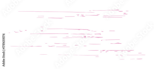 Light pink brush stroke texture, abstract smudges and dashed lines, watercolor or paint effect on white background