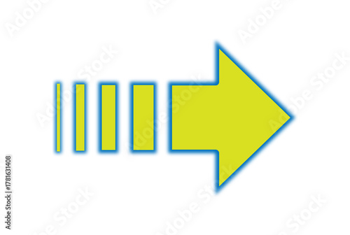 Bold Right Direction Arrow Icon for Workflow Roadmap Steps and Progress Indicator PNG