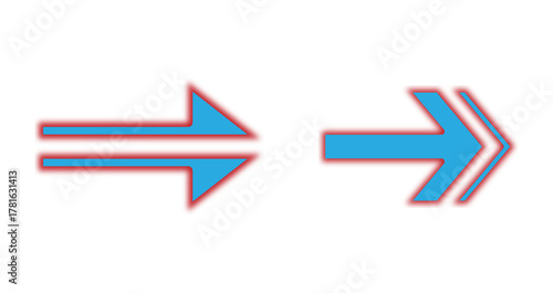 Stylized Speed Right Arrow Icons for Quick Navigation and Delivery Service PNG