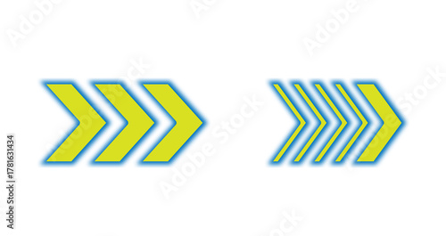Chevron Multi Arrow Icons for Movement Progress Next Step and Workflow UI PNG
