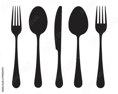 Modern Fork Spoon and Knife Collection
