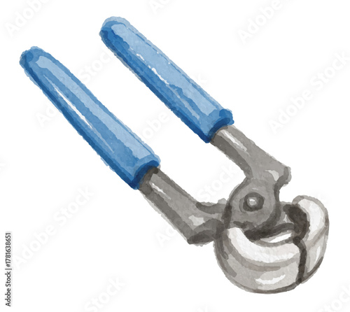 Hand painted watercolor pincers on white background