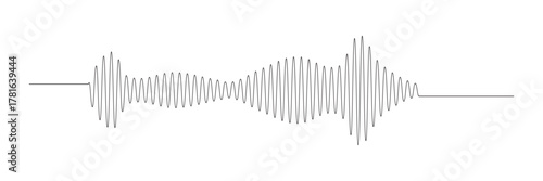 Sound wave icon, podcast player interface, music symbol, sound wave. Microphone sound wave. The sound wave set. Sound waves for voice message. Audio wave icon. Waveform pattern for music player or app
