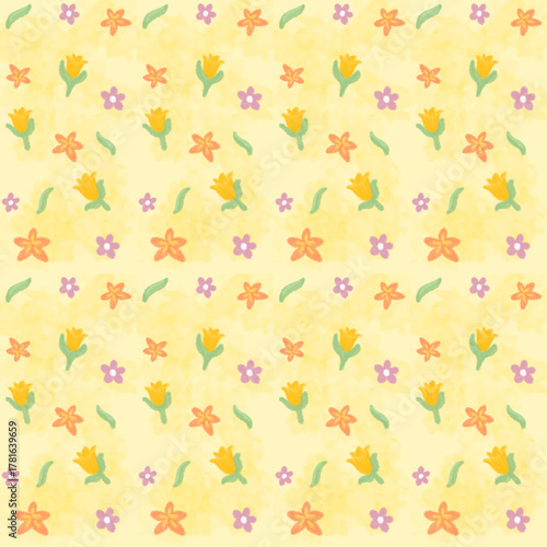 seamless pattern warm floral 