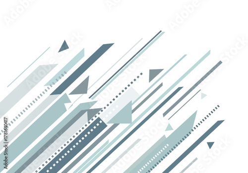 Abstract Geometric Composition with Diagonal Lines and Triangles.