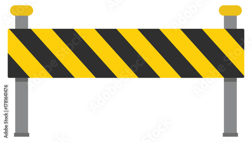 Road barrier icon isolated on white background.