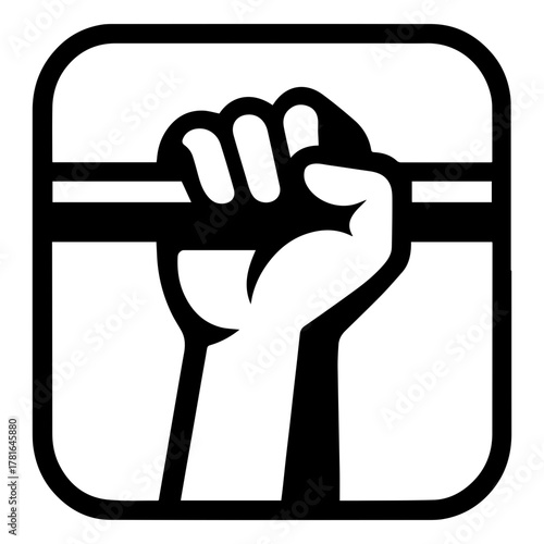 Hold on to handrail icon with transparent background — safety signage reminding people to maintain balance and prevent falls on stairs or escalators