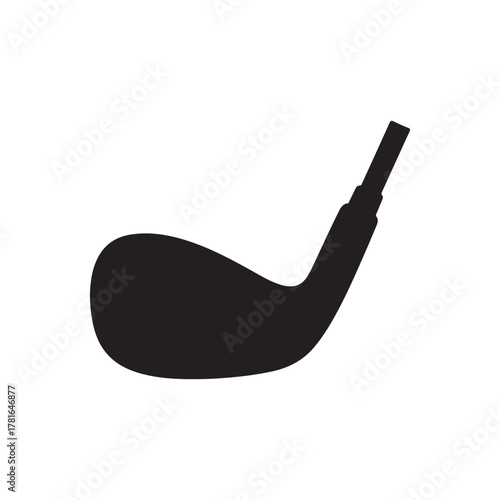 Golf iron silhouette icon vector flat illustration