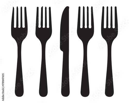 Modern Fork Spoon and Knife Set