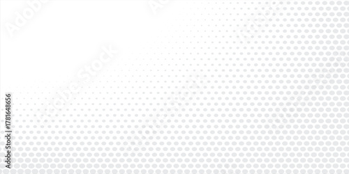 Dotted gradient vector illustration, white and black halftone background, horizontal seamless dotted lines, monochrome dots texture backdrop, retro effect. modern eps10