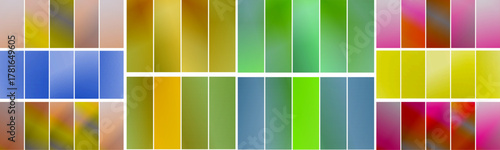 A grid of square gradient swatches in a modern abstract style, a color palette, or a background texture.
The best blurry design for your business. Vector gradient background with beautiful visual effe