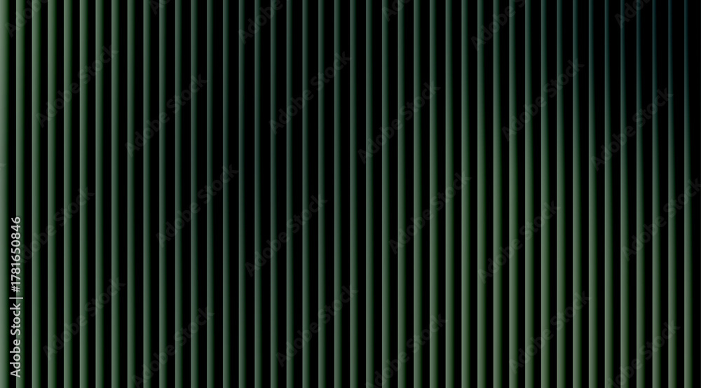 Obraz premium Dark green vertical lines gradient abstract pattern background