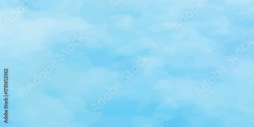 Obraz na płótnie A vibrant abstract blue watercolor background suggests a bright, sunny sky with