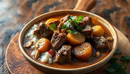 Close-Up of Thai Red Curry with Roasted Duck – Steaming Hot and Ultra Realistic